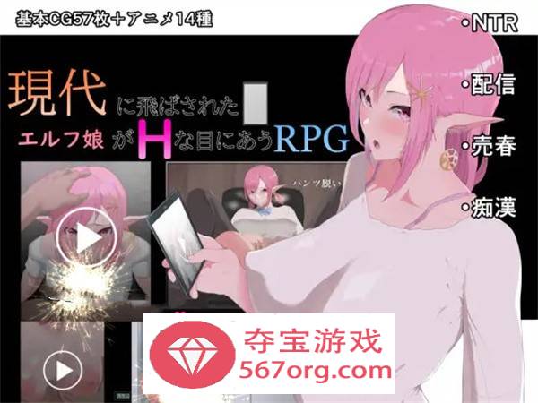 【爆款RPG汉化动态】穿越现代的女精灵遭遇H的RPG 精翻汉化版【新作PC+安卓5G】-夺宝游戏